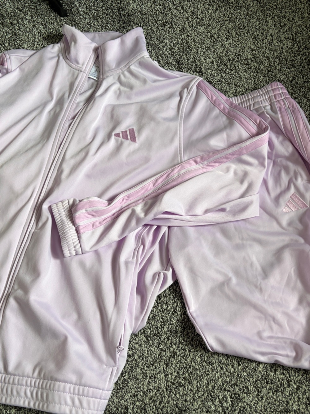 Light Lavender Adidas Track Jacket & Pants Set